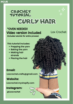 *TUTORIAL* Curly Hair for Crochet Doll Making - PDF Document & Video Tutorial
