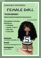 *PATTERN* Female Singer Crochet Doll - PDF Document, English written
