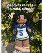 *PATTERN* Female Singer Crochet Doll - PDF Document, English written
