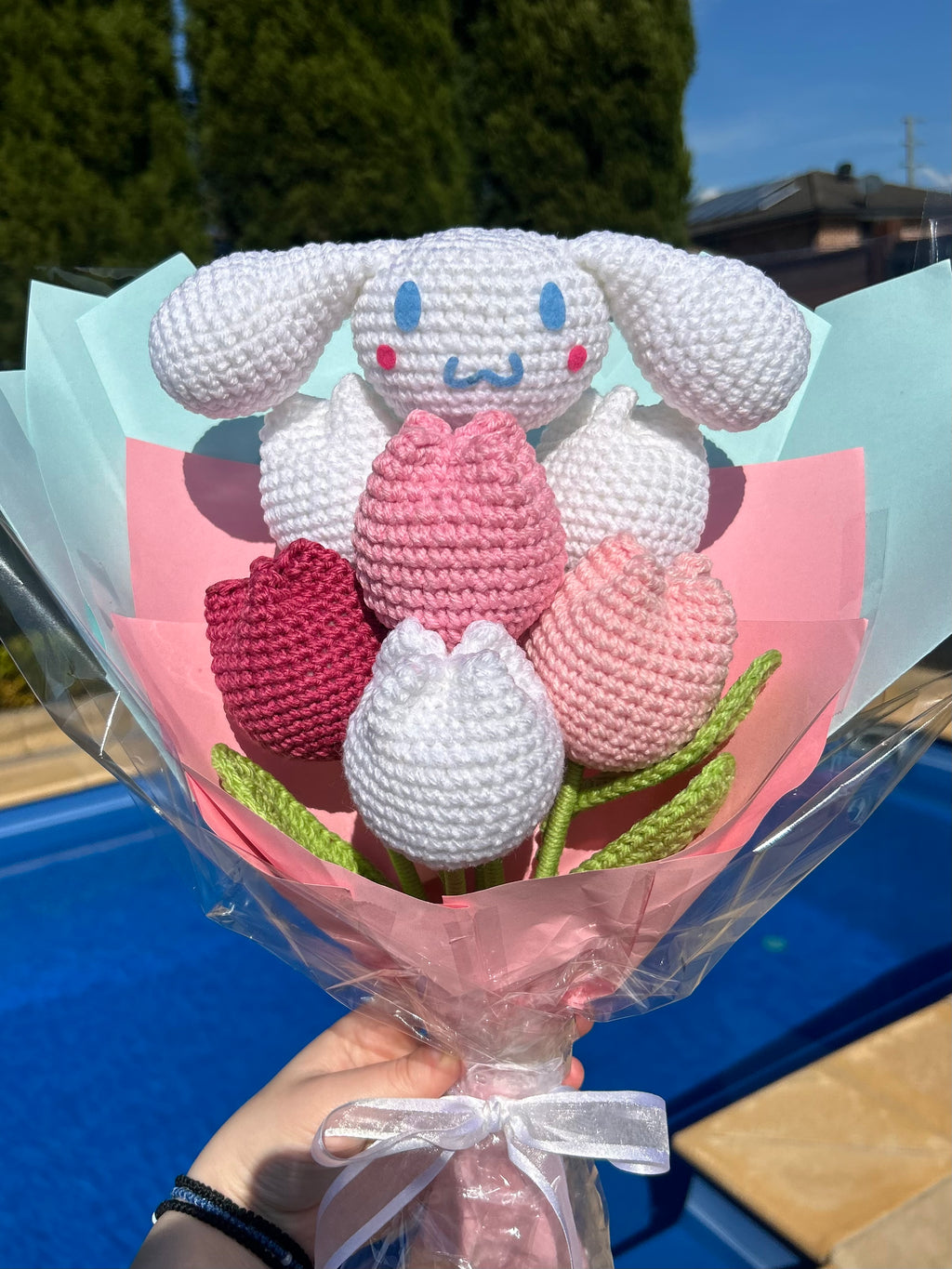 Forever Flowers - Customised coloured Handmade Crochet Bouquets