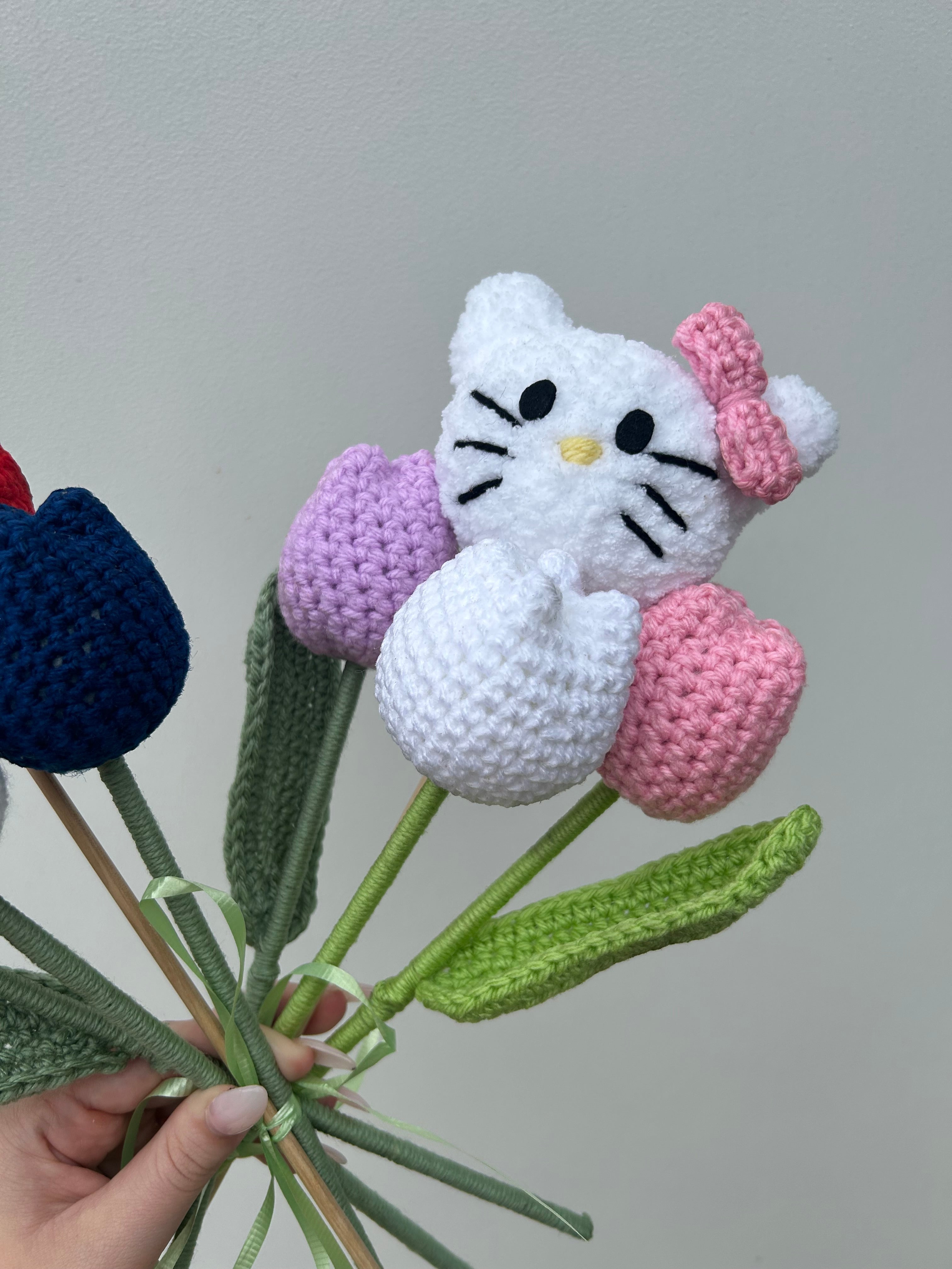 Hello Kitty Forever Flowers - Handmade Crochet Bouquet Character Collection