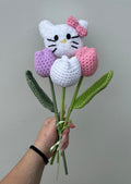 Hello Kitty Forever Flowers - Handmade Crochet Bouquet Character Collection