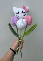 Hello Kitty Forever Flowers - Handmade Crochet Bouquet Character Collection