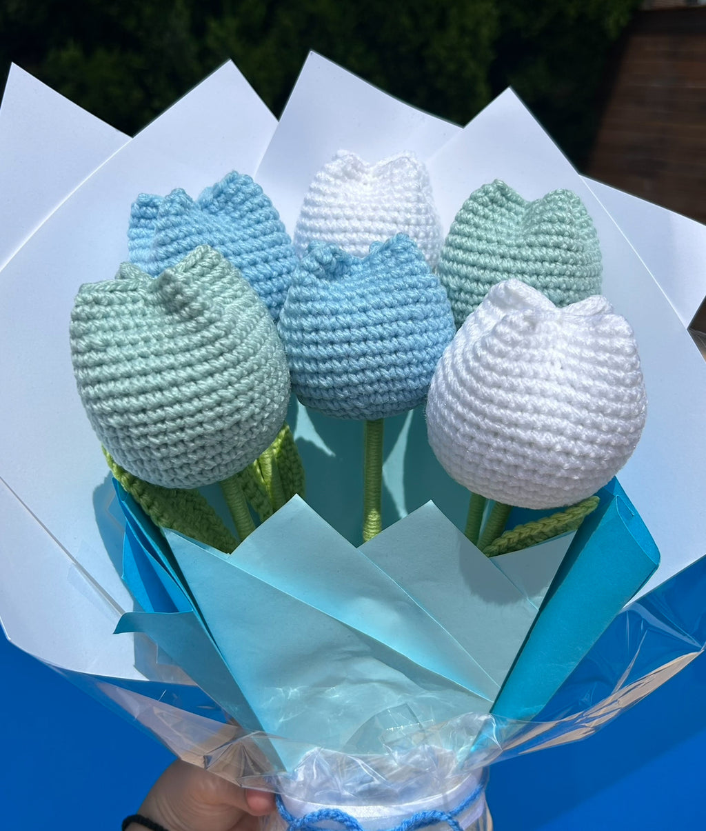 Forever Flowers - Customised coloured Handmade Crochet Bouquets