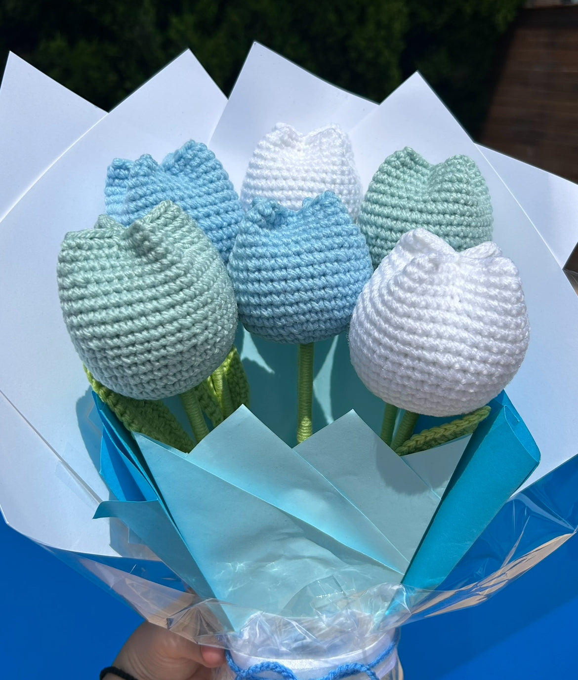 Forever Flowers - Customised coloured Handmade Crochet Bouquets