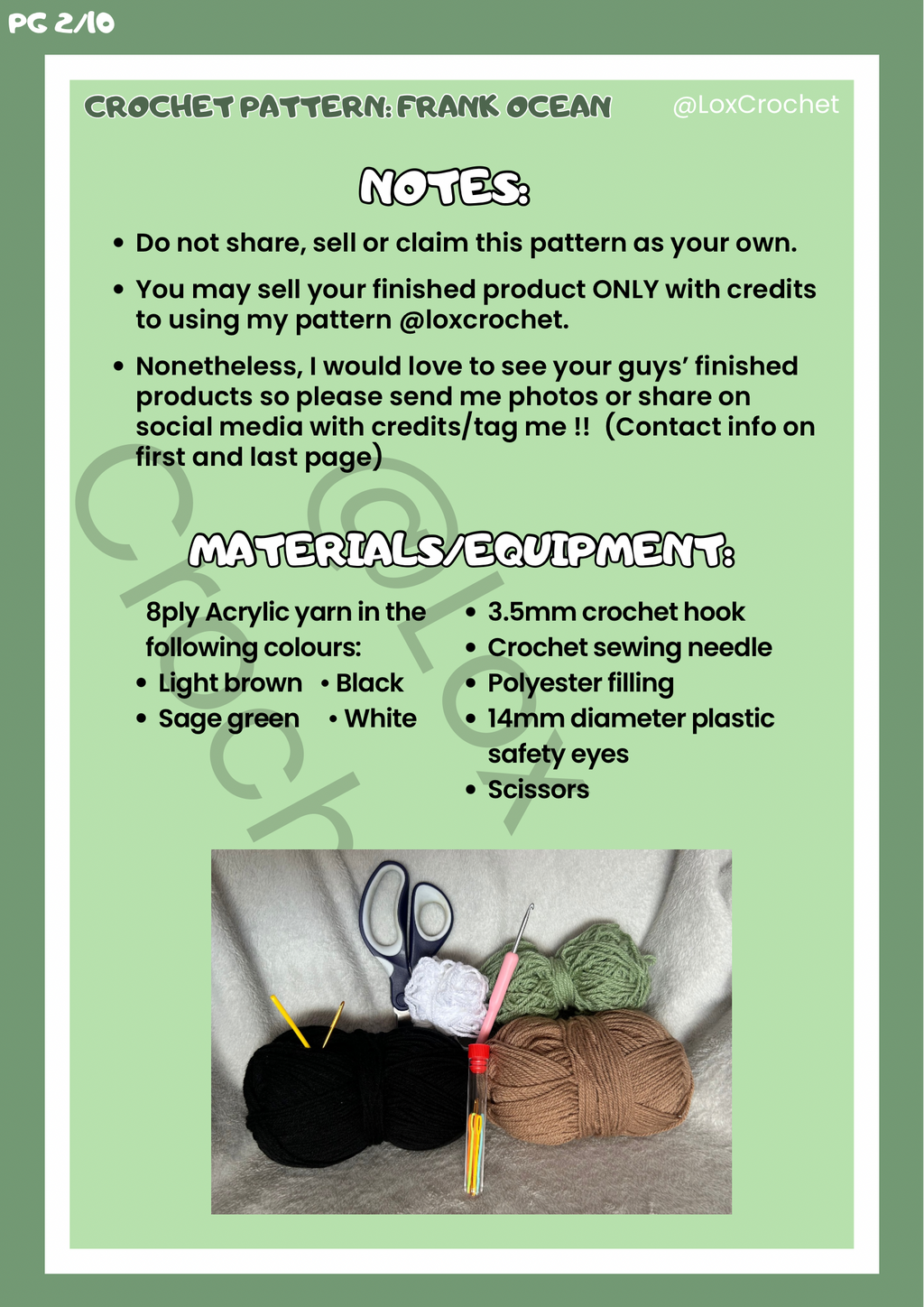 *PATTERN* Frank Crochet Doll - PDF Document Pattern Written Tutorial