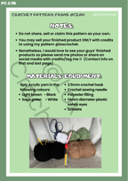 *PATTERN* Frank Crochet Doll - PDF Document Pattern Written Tutorial