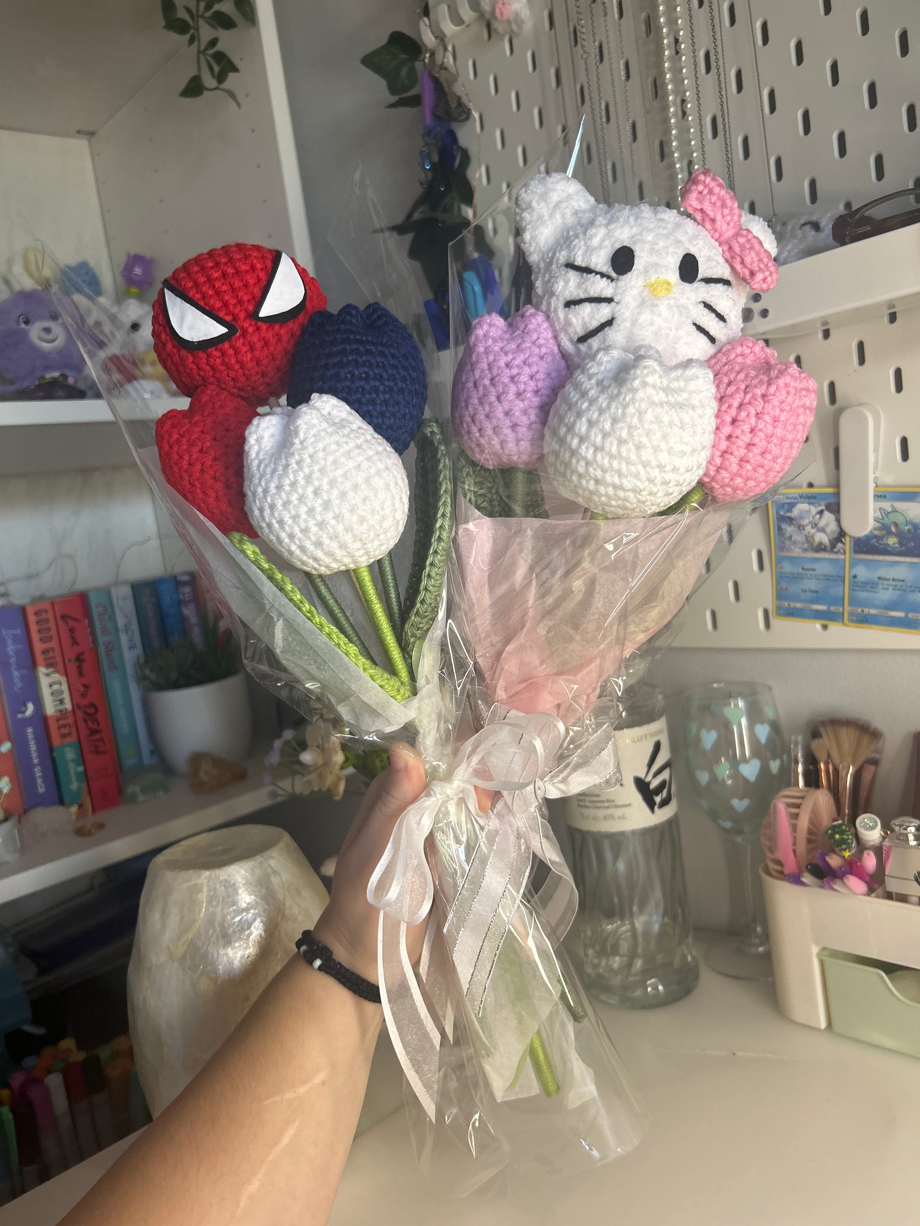 Spiderman Forever Flowers - Handmade Crochet Bouquet Character Collection