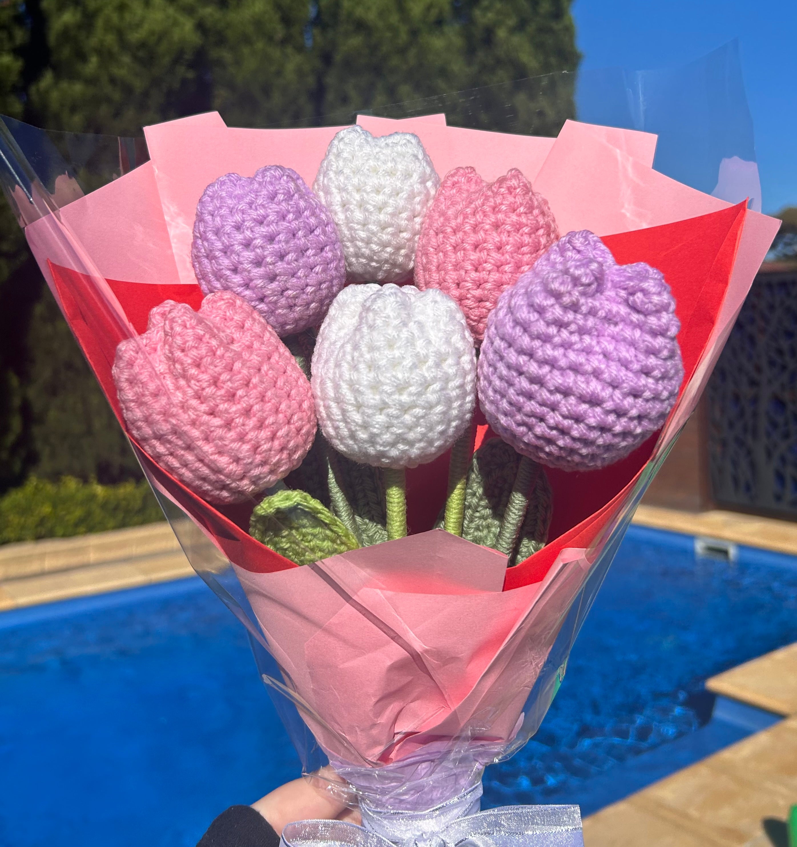 Forever Flowers - Customised coloured Handmade Crochet Bouquets