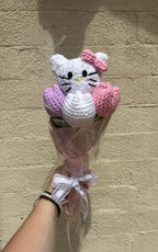Hello Kitty Forever Flowers - Handmade Crochet Bouquet Character Collection
