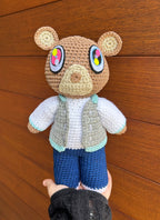 Graduation Bear Kanye Inspired Handmade Crochet Doll - Music Artist Collection