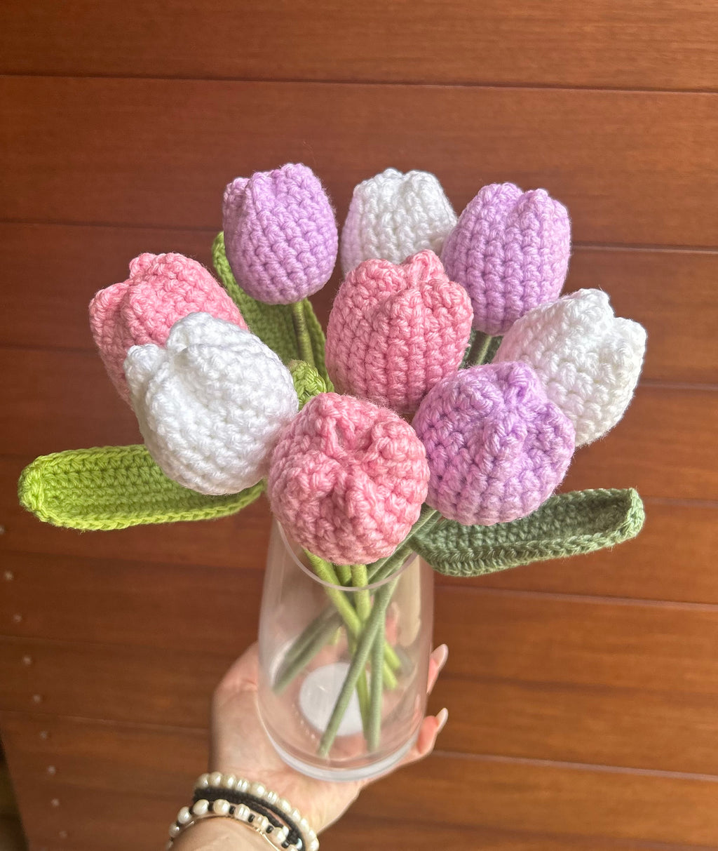 Forever Flowers - Customised coloured Handmade Crochet Bouquets