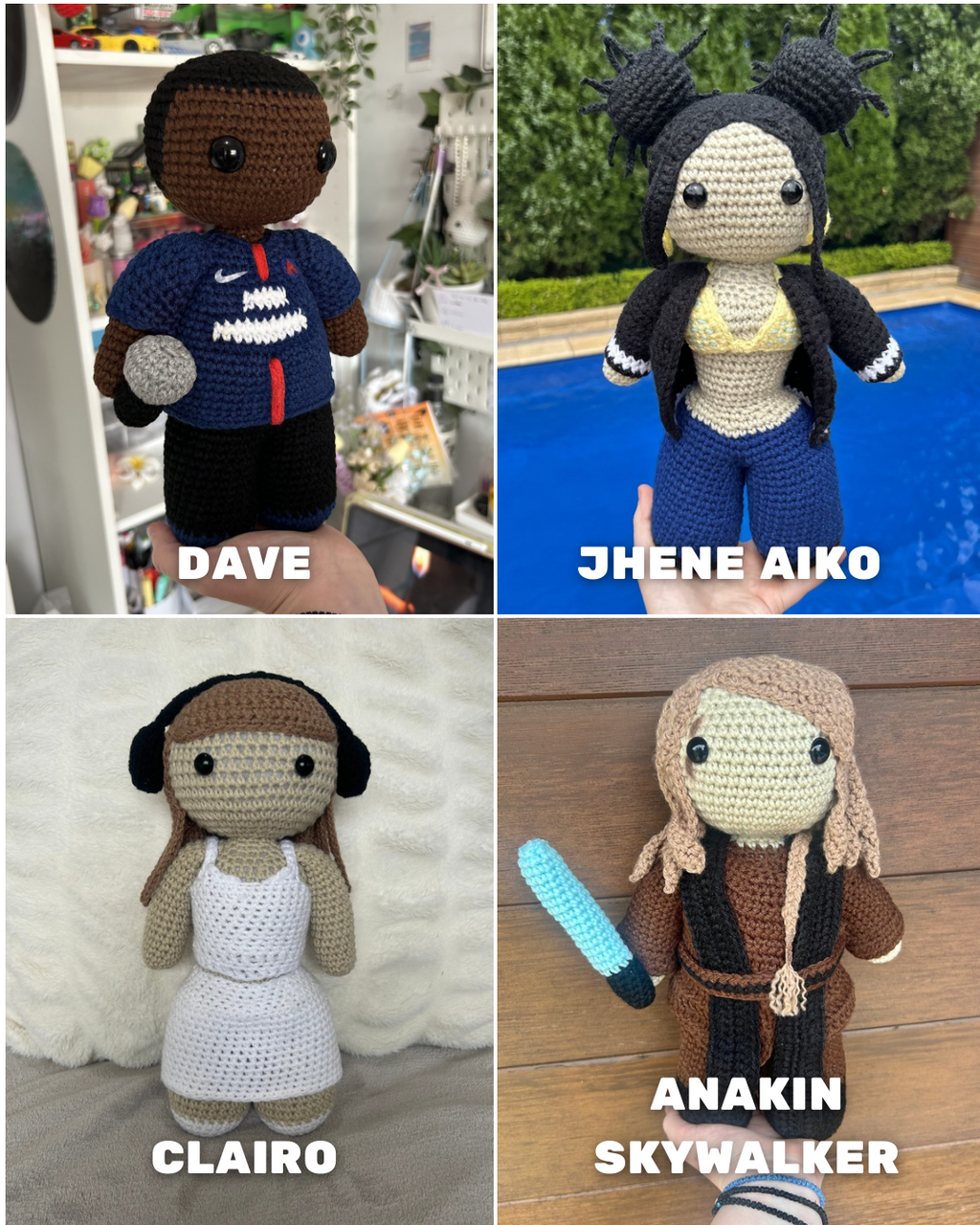 Custom Character Crochet products - Dolls & More